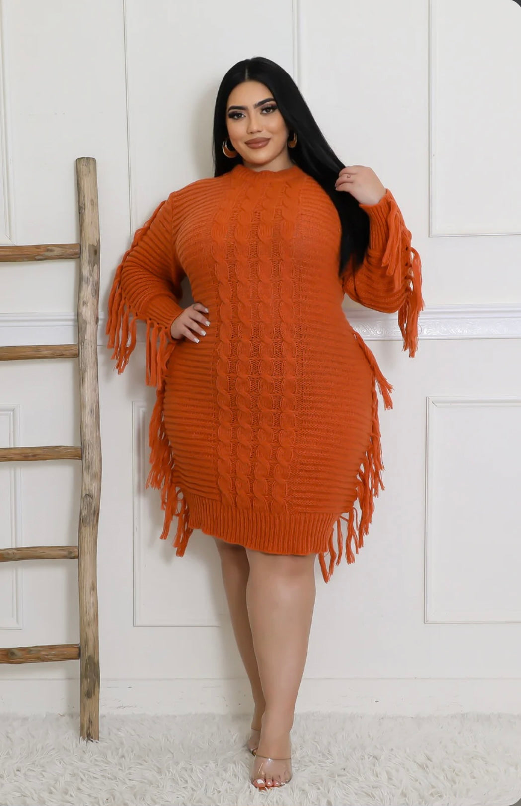 Knitted sweater dress