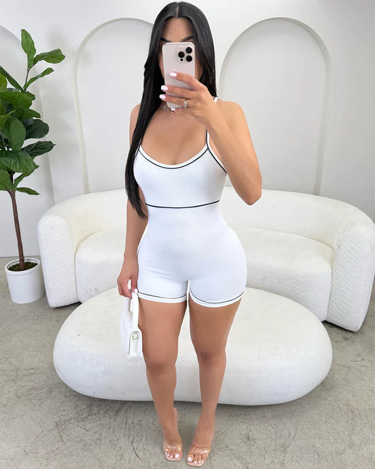 Knitted high compression romper
